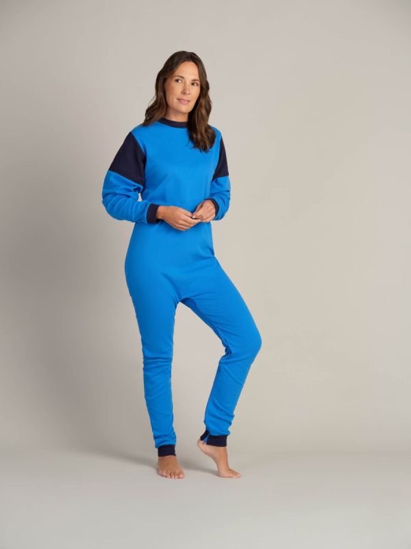 Anti-Strip Jumpsuit with a crotch Zipper