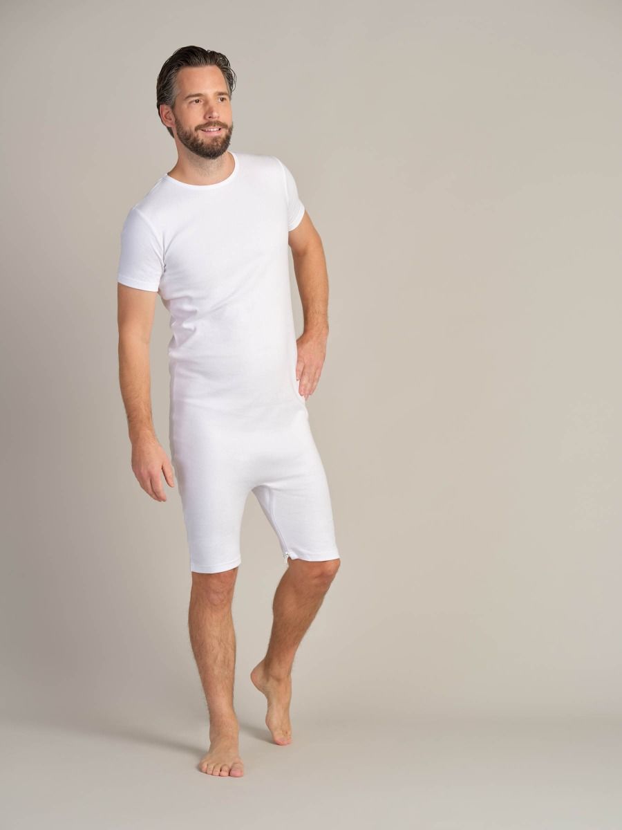 Bodysuit with crouch zipper